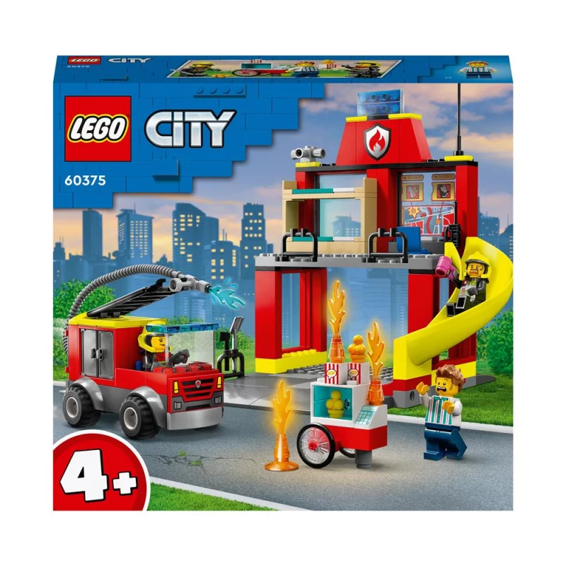Image : LEGO City 60375 La caserne et le camion des pompiers