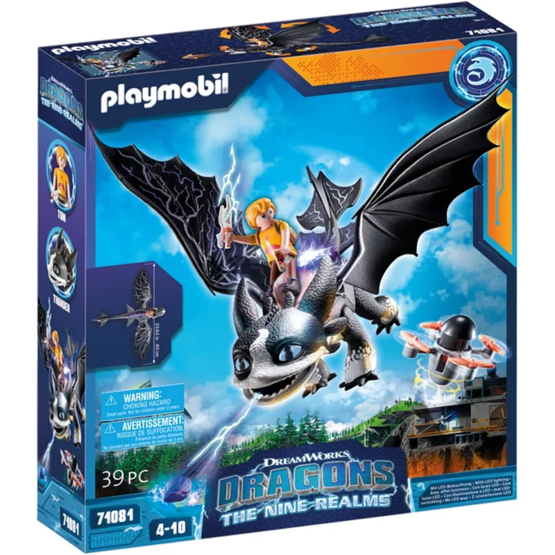 Image : Playmobil Dragons 71081 The Nine Realms Thunder and Tom