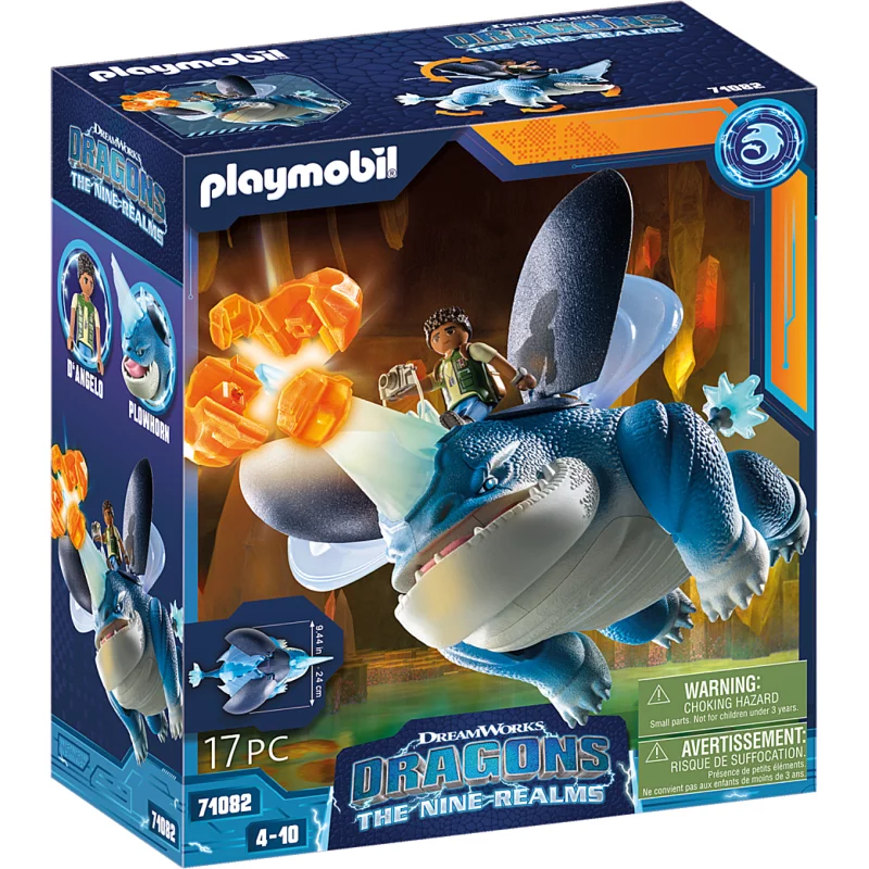 Image : Playmobil Dragons The Nine Realms Plowhorn and D'Angelo 71082