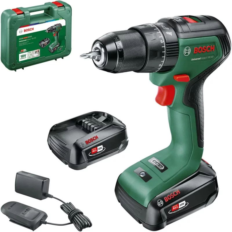 Image : Bosch UniversalImpact 18V-60 Perceuse-visseuse a percussion 06039D7102