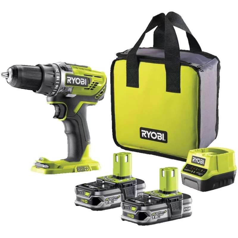 Image : Perceuse-Visseuse Sans Fil 18V ONE+ RYOBI R18DD3-215S