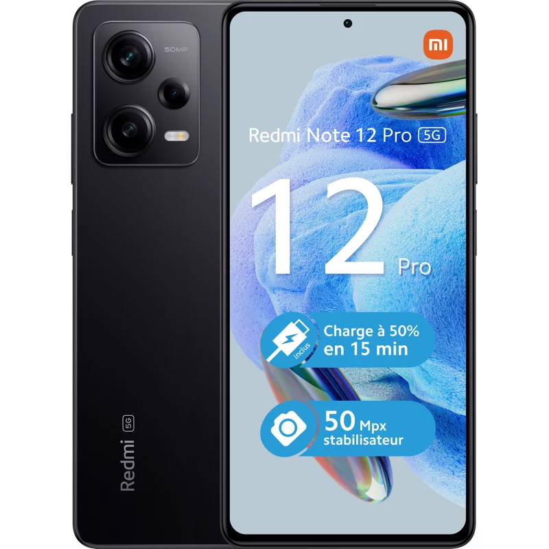 Image : Smartphone Xiaomi Redmi Note 12 Pro 128Go Noir