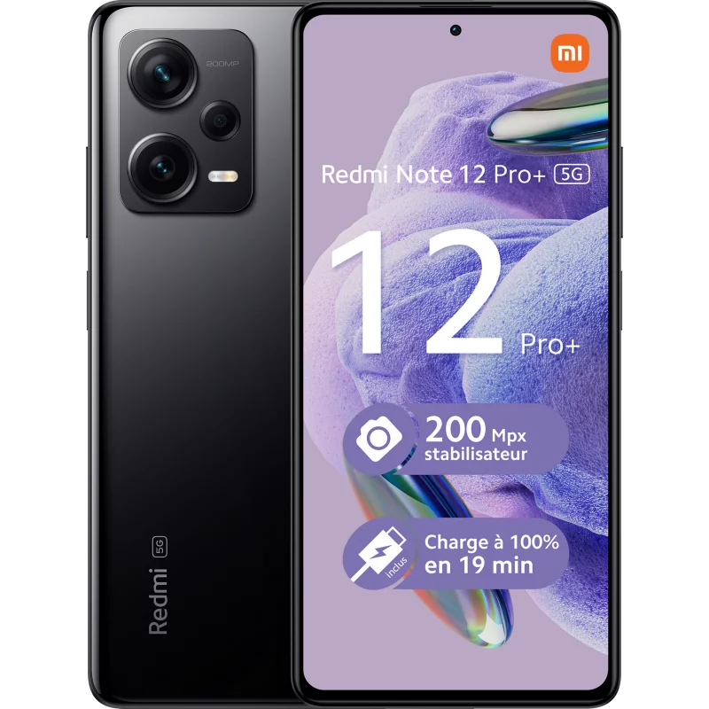 Image : Smartphone Xiaomi Redmi Note 12 Pro Plus 256 Go Noir