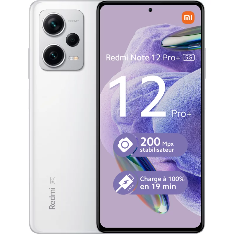 Image : Smartphone Xiaomi Redmi Note 12 Pro Plus 256 Go Blanc