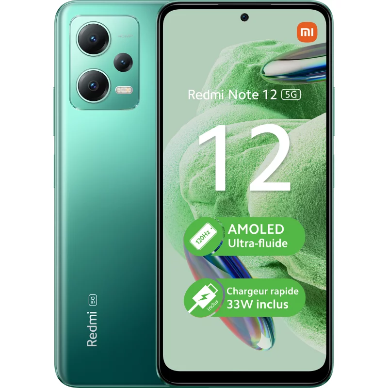 Image : Smartphone Xiaomi Redmi Note 12 128 Go Vert