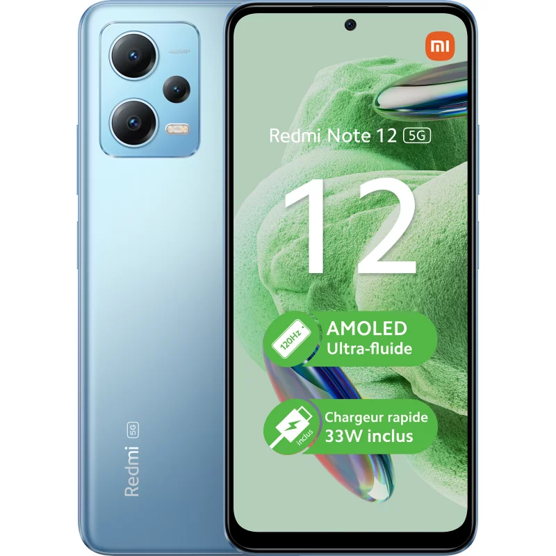 Image : Smartphone Xiaomi Redmi Note 12 128 Go Bleu