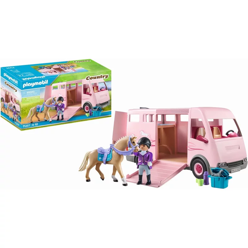 Image : Playmobil Country 71237 Van avec chevaux