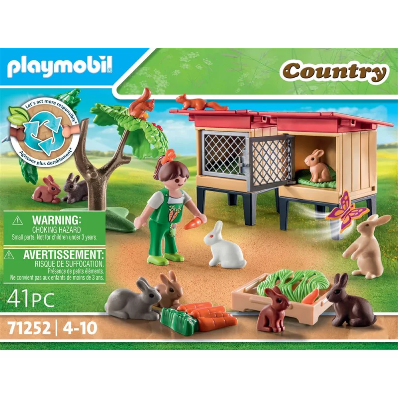 Image : Playmobil Country 71252 Enfant avec enclos et lapins