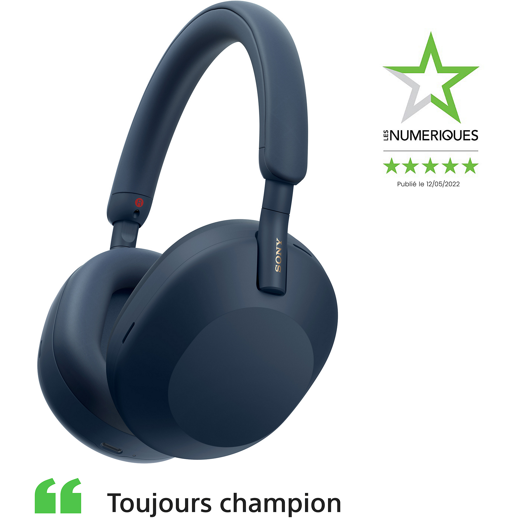 Image : Casque SONY WH-1000XM5 Bleu Minuit