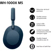 Image : Casque SONY WH-1000XM5 Bleu Minuit