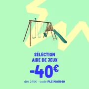 Profitez de 40€ de réduction sur les équipements de plein air pour enfants chez CDiscount