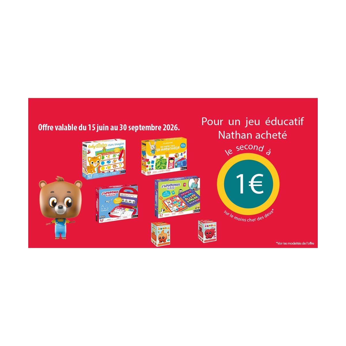 Nathan lance son offre de remboursement : le second jeu éducatif à seulement 1 €