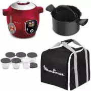 Promo Pack Moulinex Cookeo+ CE85B510 - Rouge chez Rue du Commerce