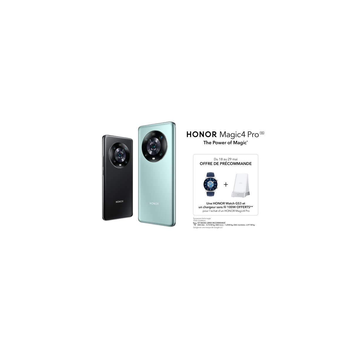 Cadeaux offerts sur le Honor Magic 4 Pro