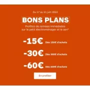 Promo Boulanger : Jusqu'à 60€ de réduction sur le petit électro et le son