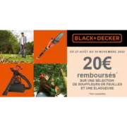 Bon plan Souffleurs de feuilles et élagueuse Black+Decker : 20€ de remise