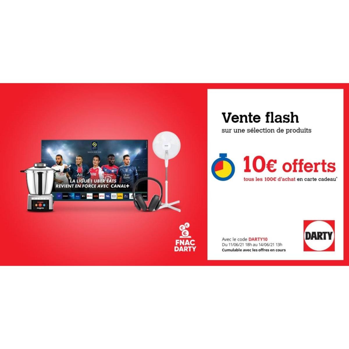 10€ tous les 100€ d'achat sur le Petit Electro chez Darty