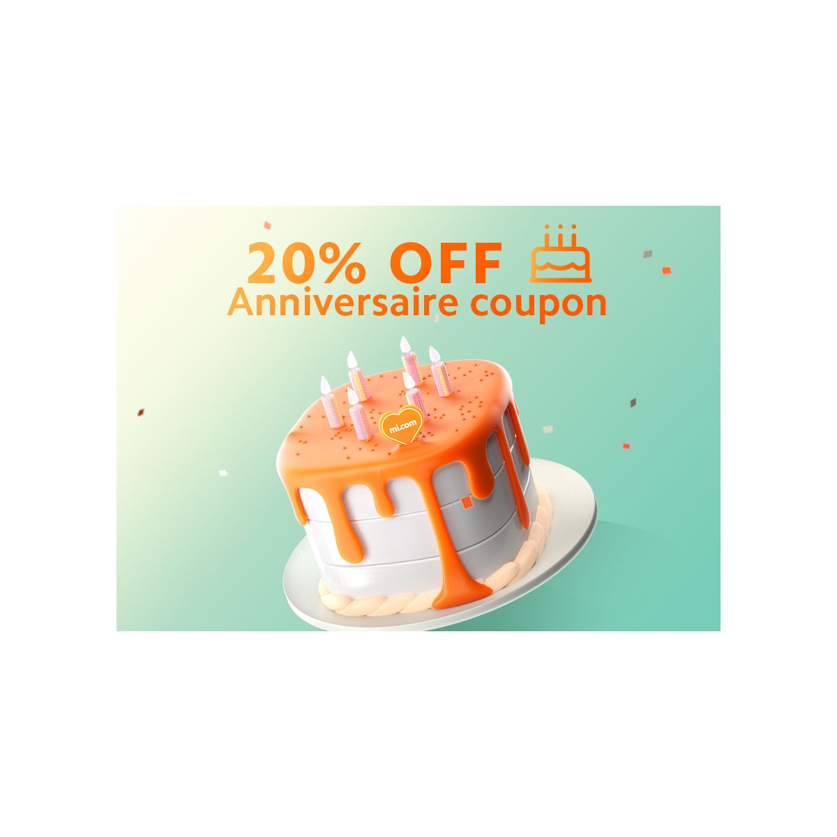 20% de réduction le mois de votre anniversaire sur le Xiaomi Shop