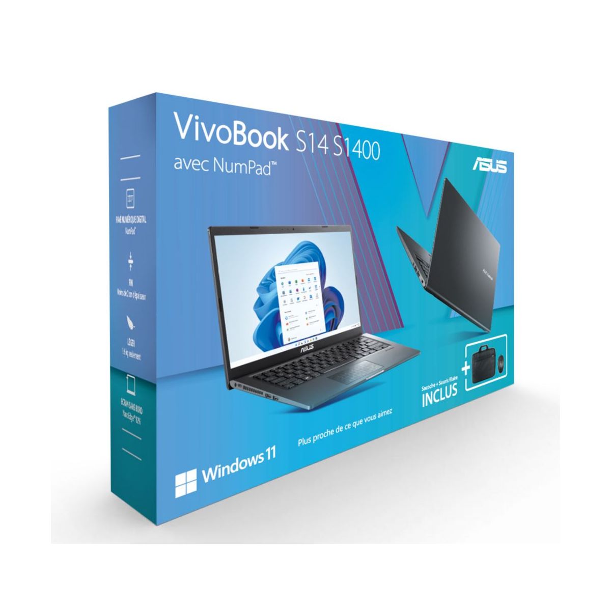 Asus Vivobook Pack S1400EA pas cher pour 399.00€ chez Boulanger