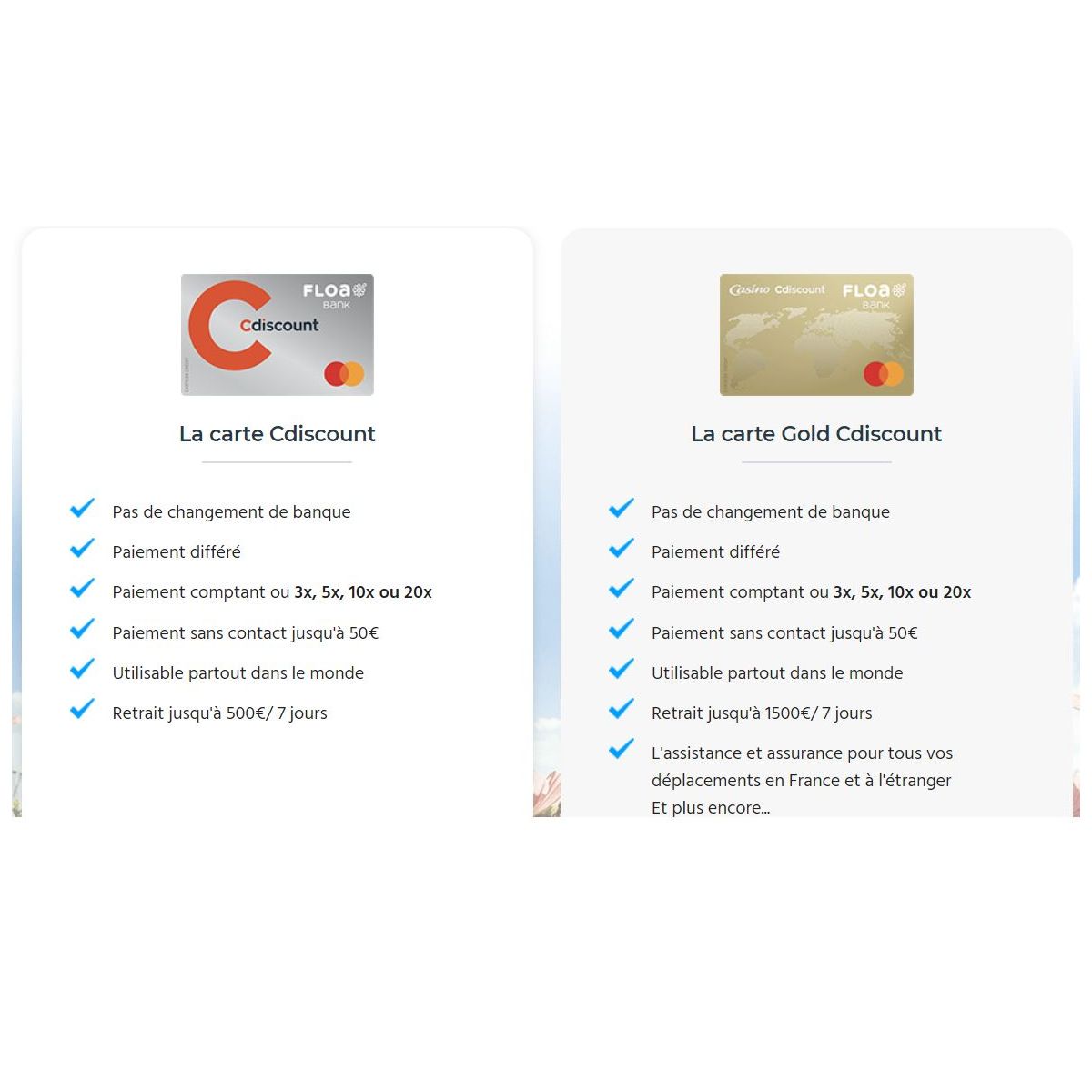 100€ en bon d'achat offerts pour toute souscription à la carte bancaire Cdiscount