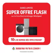Darty vient de lancer 10% de remise sur tout le gros électroménager Whirlpool et c'est cumulable avec les promos en cours