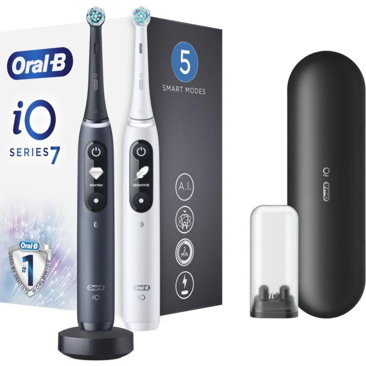Promo sur l'ORAL-B IO7 serie s duo black white pour 279.75 € chez Boulanger.com