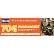 Promo poussettes Chicco : 70€ remboursés