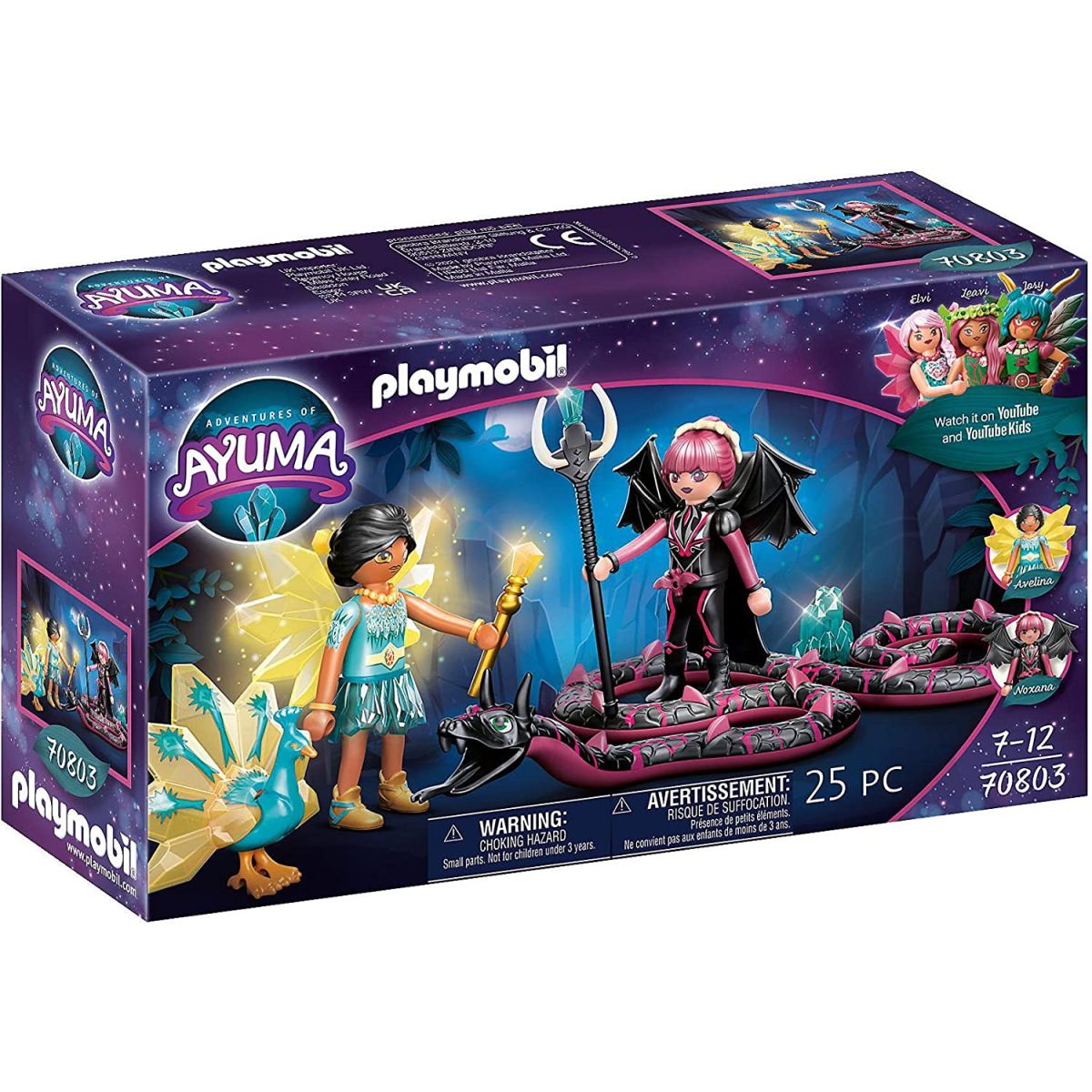 PLAYMOBIL 70803 - AYUMA - Crystal Fairy et Bat Fairy avec animaux pas cher