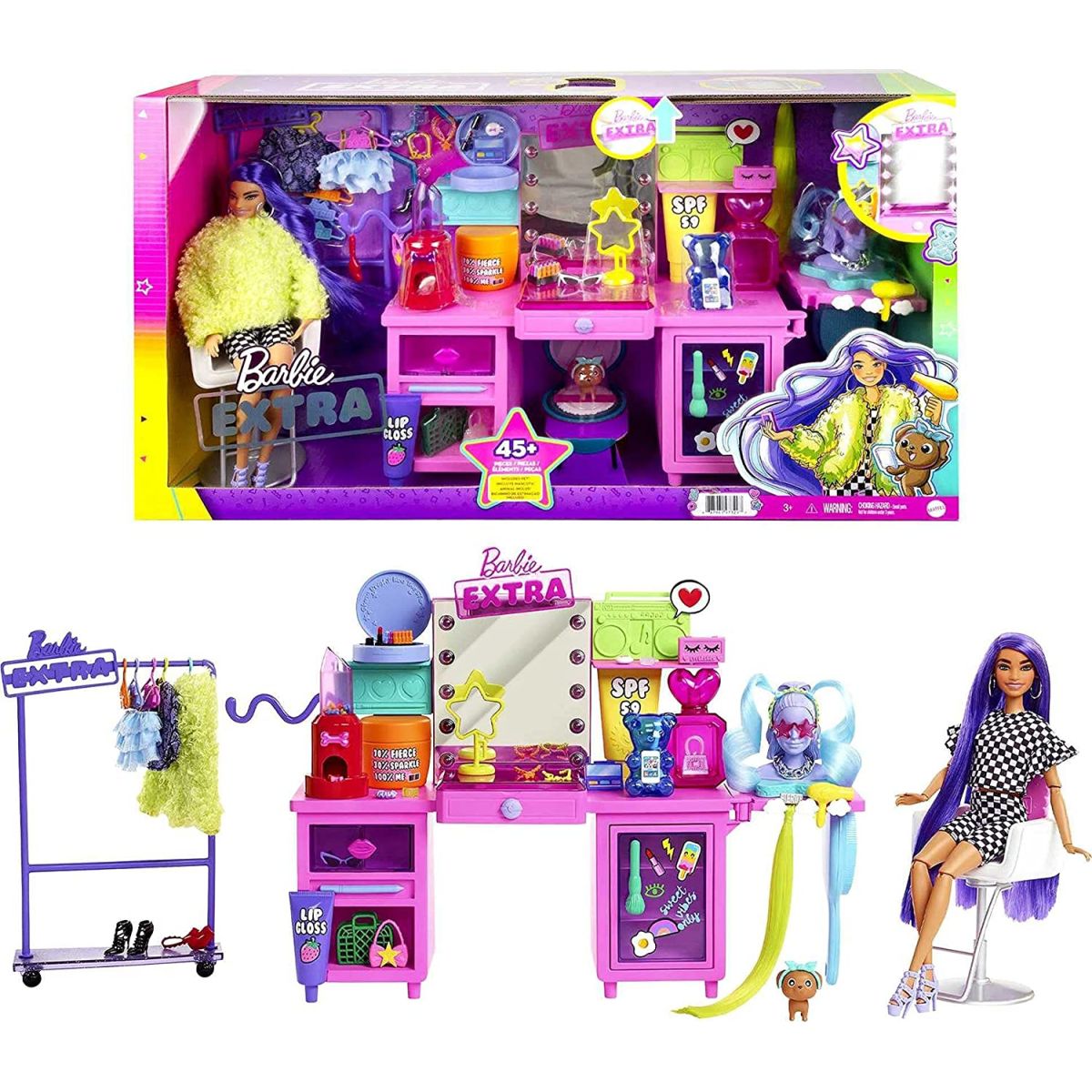 Studio de Mode Barbie Extra avec poupee incluse à 36 € chez Amazon. Un bon plan !