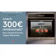 Promo fours Vapeur Electrolux : 30€ remboursés