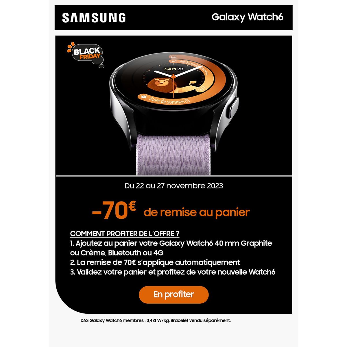 Samsung Galaxy Watch4 : 150€ sur cette montre connectée chez Boulanger