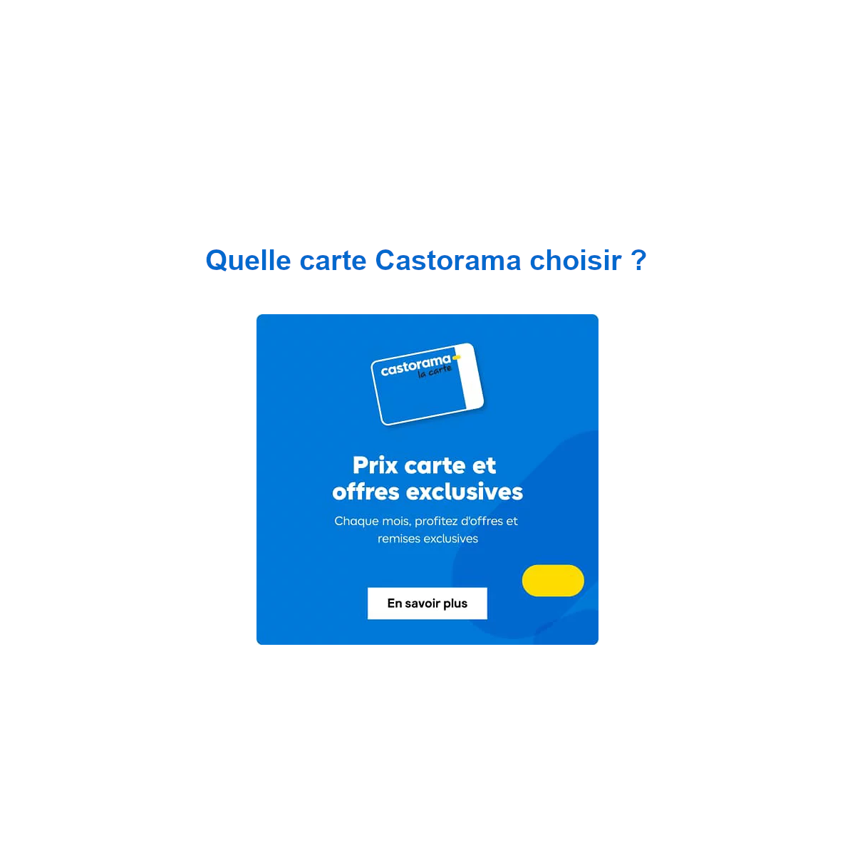 Promo Castorama : Points doublés pour tout achat avec la Carte de fidélité