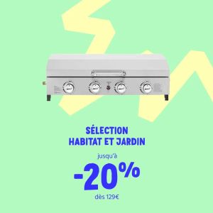 20% de remise dès 129€ sur une sélection Habitat et Jardin chez CDiscount