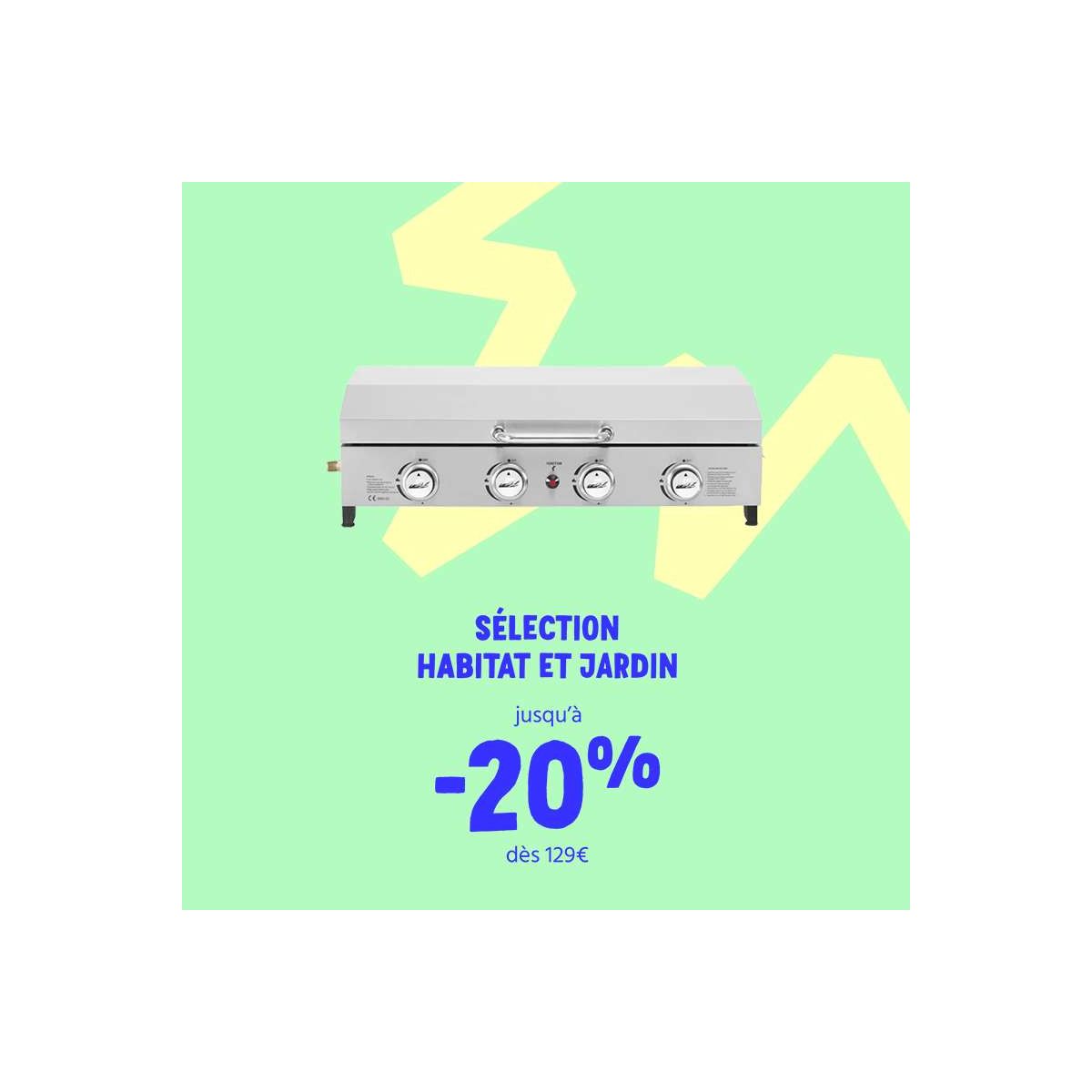 20% de remise dès 129€ sur une sélection Habitat et Jardin chez CDiscount