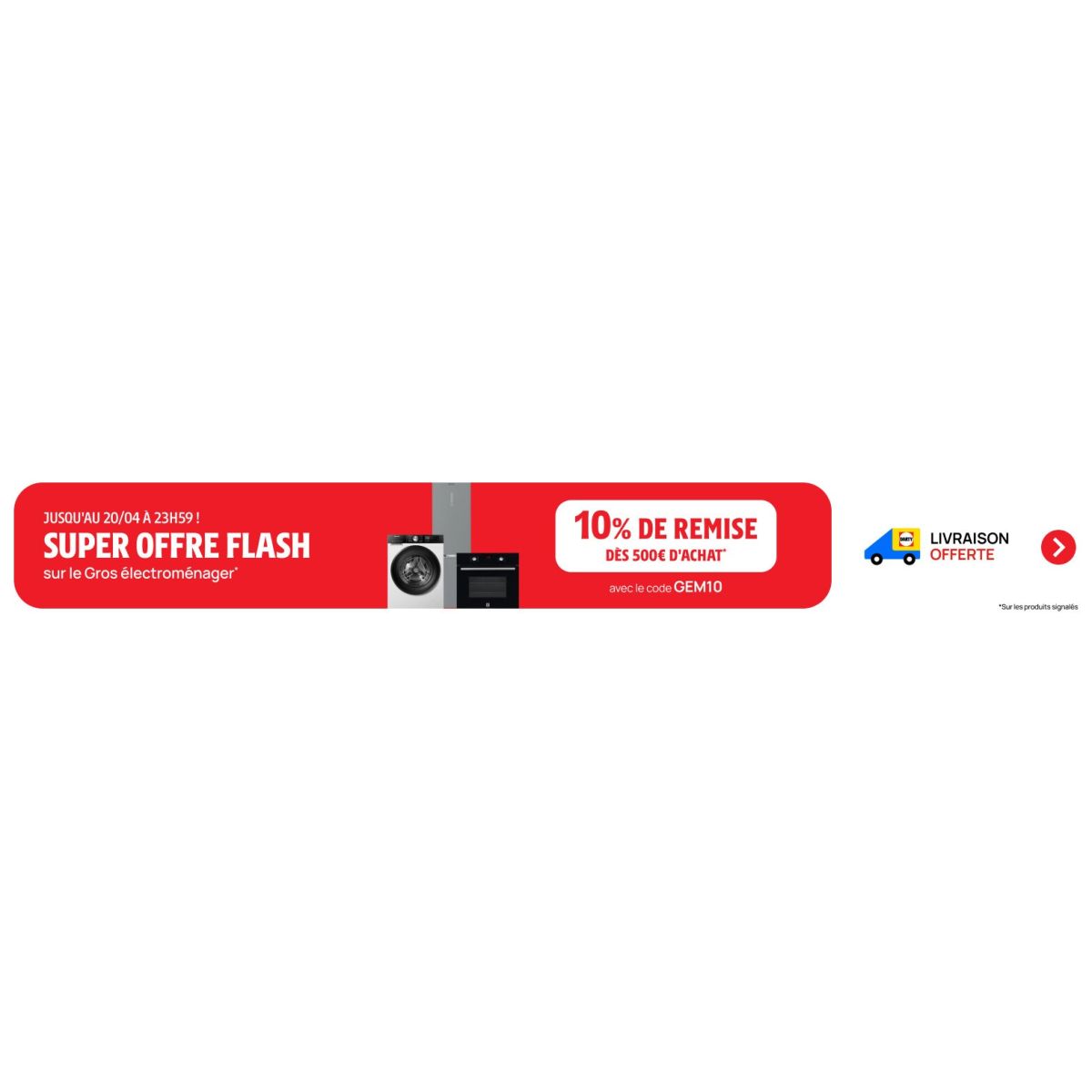 Découvrez 10% de remise sur le Gros Électroménager chez Darty avec un achat de 600€