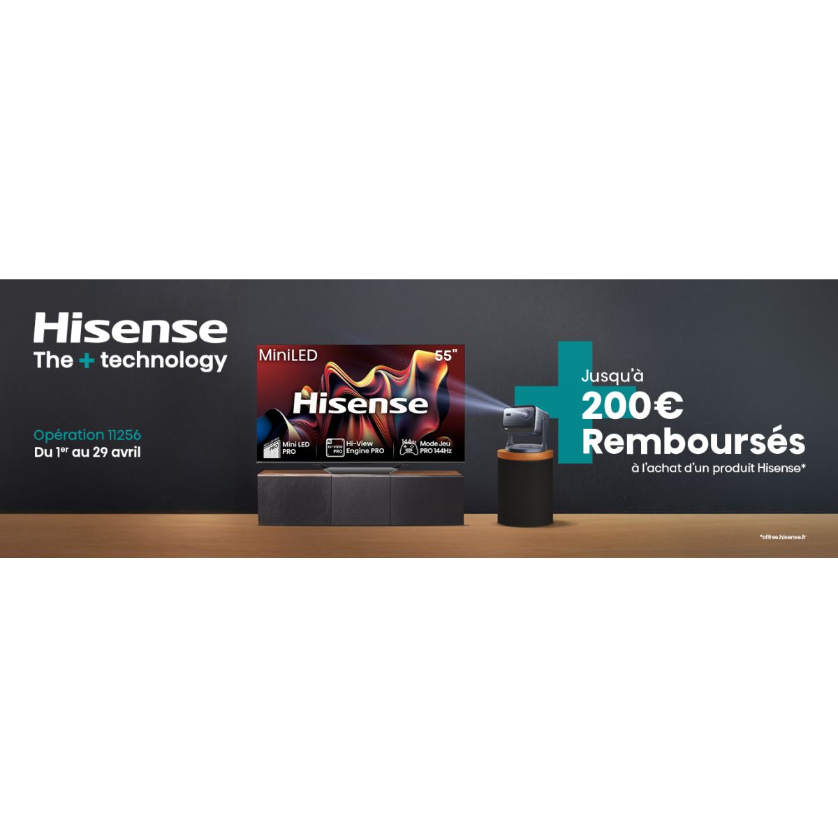 TV Hisense 75U7NQ, PL2 et C2 : 200€ remboursés pour un temps limité