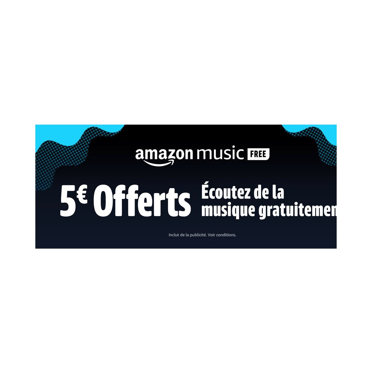 5€ de réduction pour l'écoute d'un titre Amazon Music