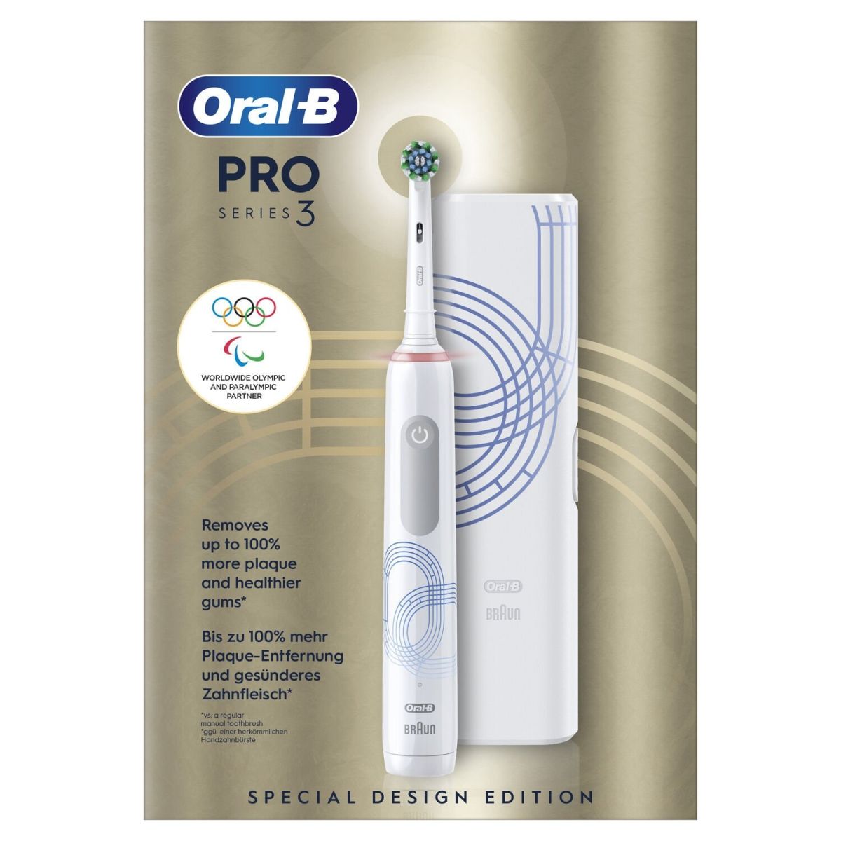 70% sur la Brosse à dents électrique ORAL B PRO 3 OLYMPICS BLANC sur Carrefour