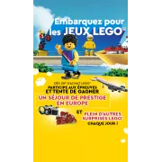 Séjour prestige en Europe a gagner avec LEGO