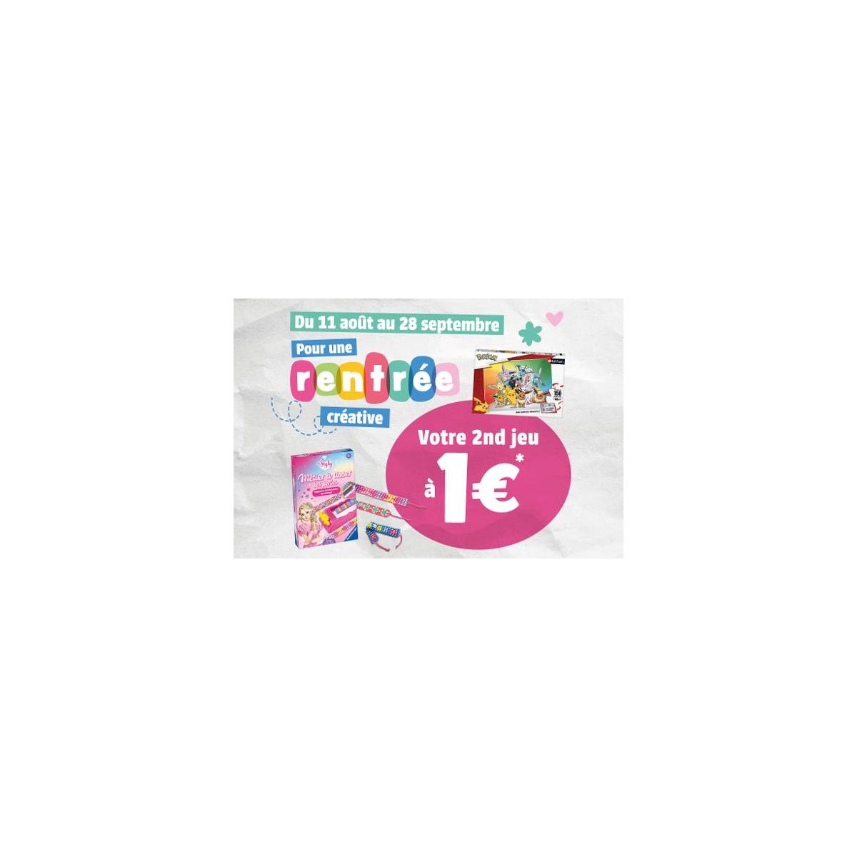 Ravensburger : votre 2e puzzle ou jeu créatif à seulement 1€ via une offre de remboursement