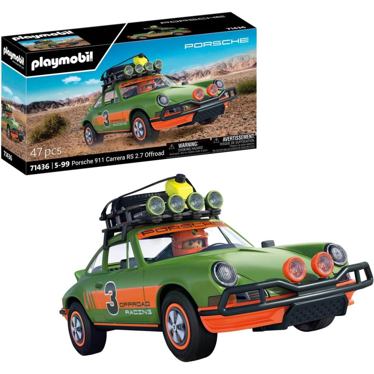 6.98€ de remise sur le Playmobil 71436 Porsche 911 Carrera RS 2.7 Offroad Ed sur Amazon