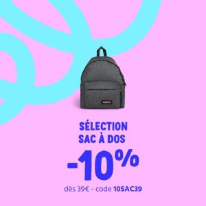 Sacs à dos Eastpak et autres marques à prix réduits grâce au code promo Cdiscount