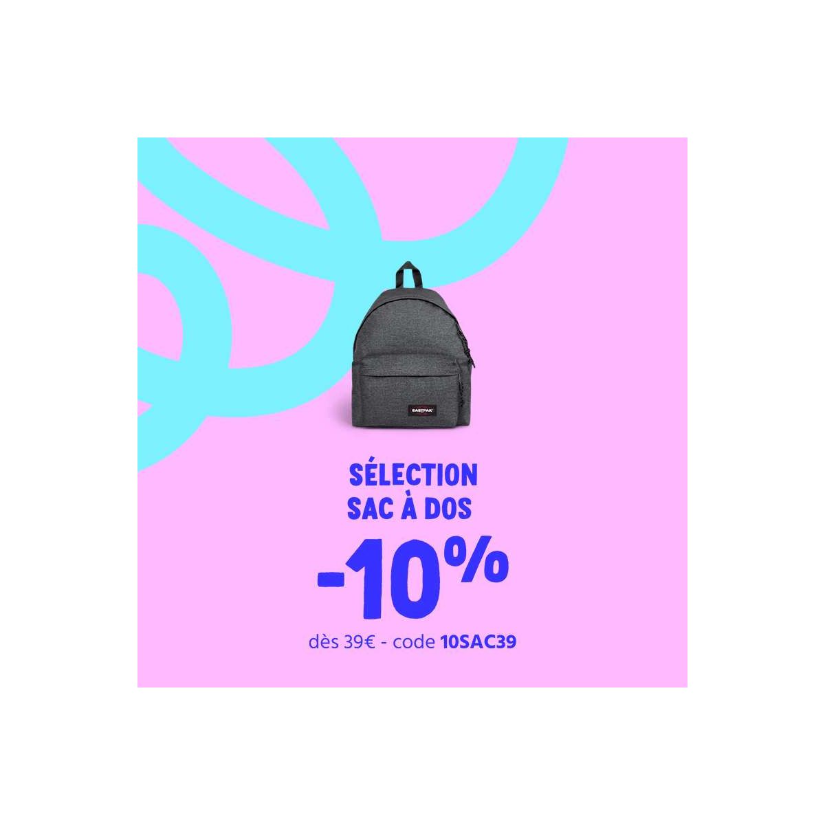 Sacs à dos Eastpak et autres marques à prix réduits grâce au code promo Cdiscount