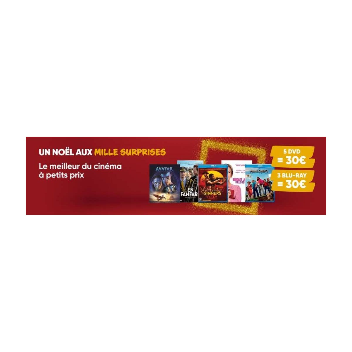 Fnac : 5 DVD ou 3 Blu-ray à 30 €, une offre à ne pas manquer pour les amateurs de cinéma
