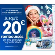 Ne ratez pas 30€ remboursés sur les jouets VTECH pour Noël – Offre limitée aux 10 000 premiers !