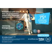 Lave-linge Beko en promotion : 40€ remboursés, stock limité !