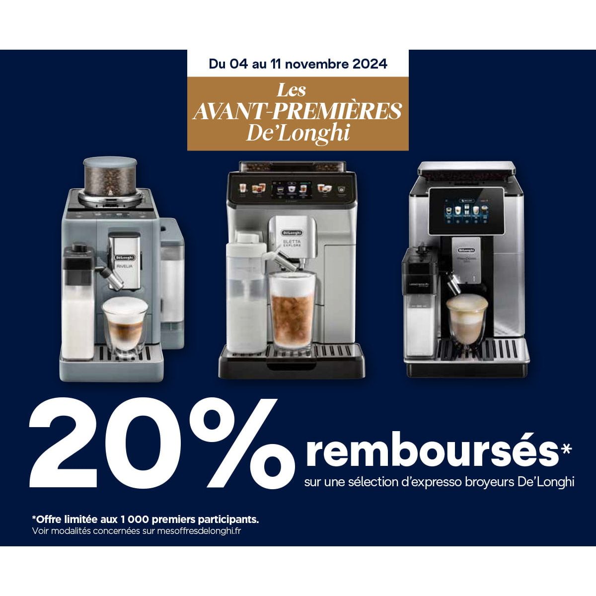 Bon plan Delonghi : 20% remboursés sur une sélection d’expresso broyeurs