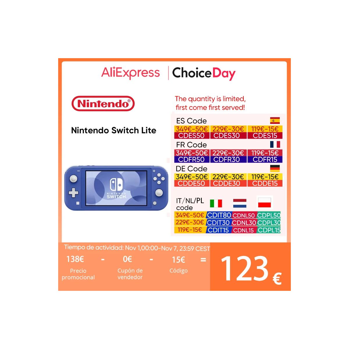 Nintendo Switch Lite a 130.91 seulement Stock limite foncez