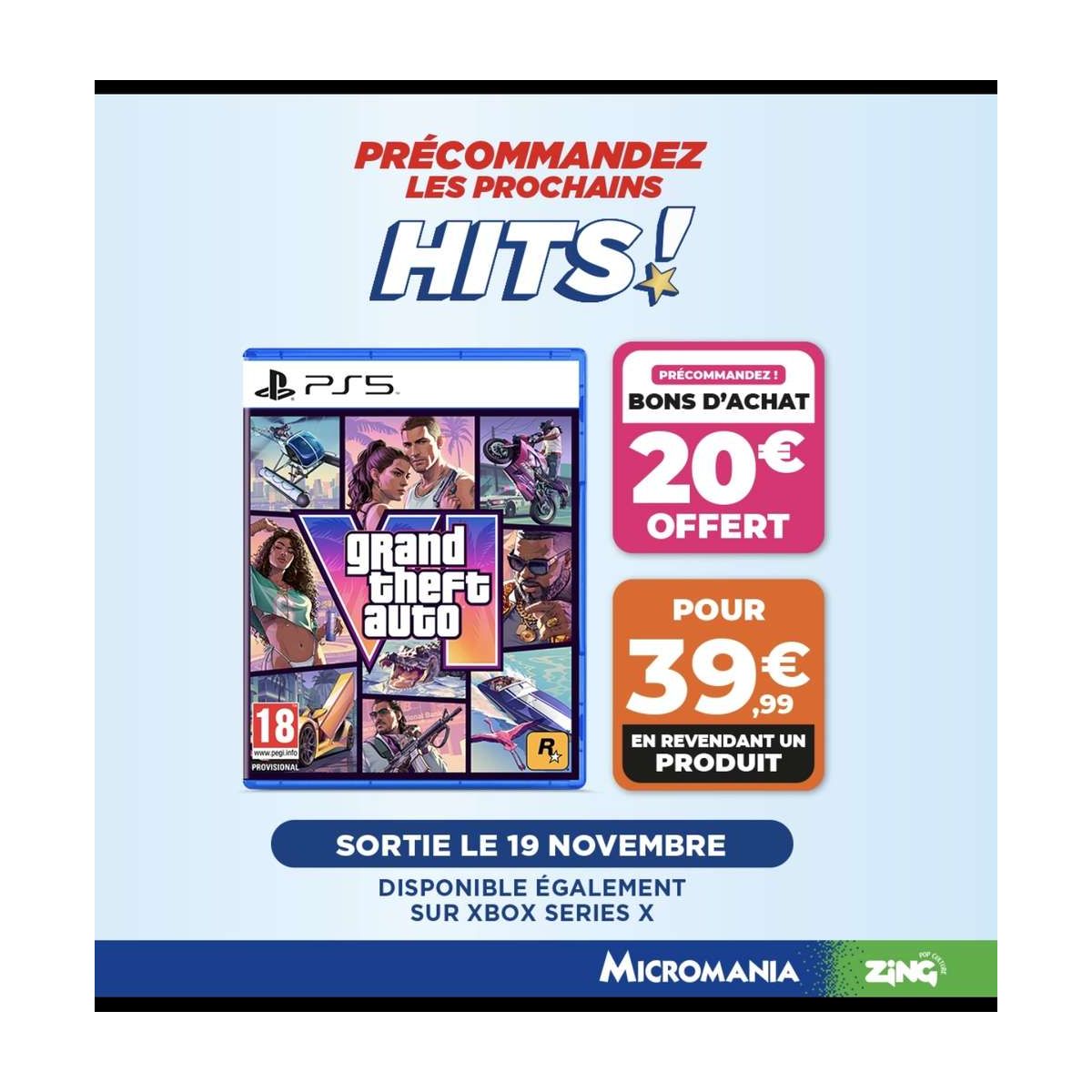 GTA 6 en précommande à 39,90 € chez Micromania grâce à la reprise d’un jeu