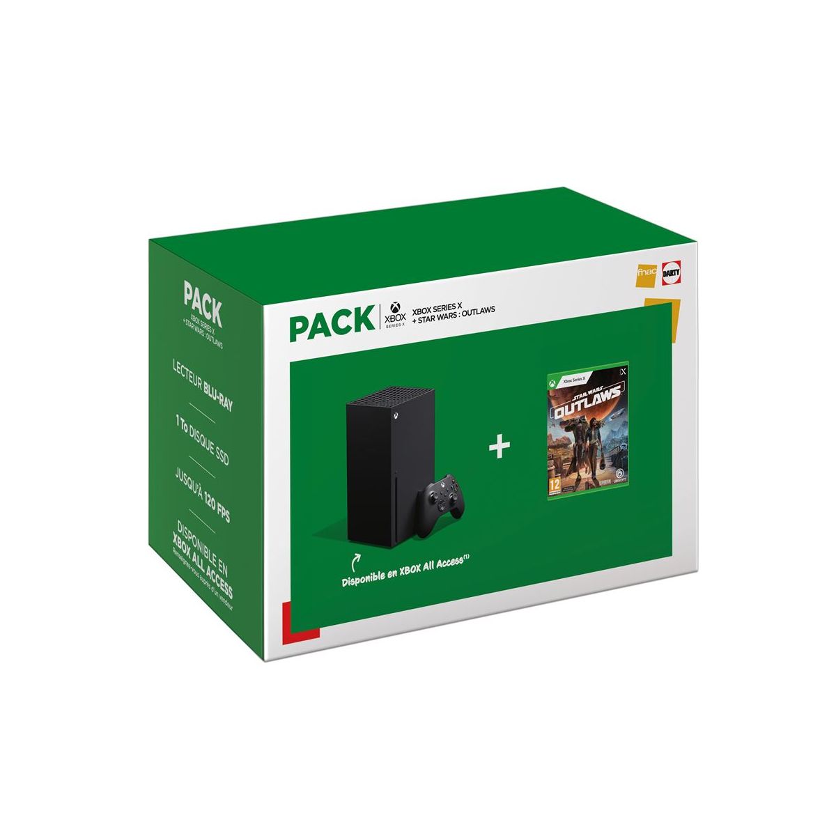 Deal sur le Pack Fnac Xbox Series X Noir + Star Wars Outlaws : -50€ offerts